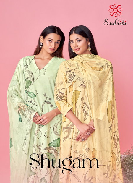 Shugam By Sudriti Pure Cotton With Printed Dress Material Wholesale In India